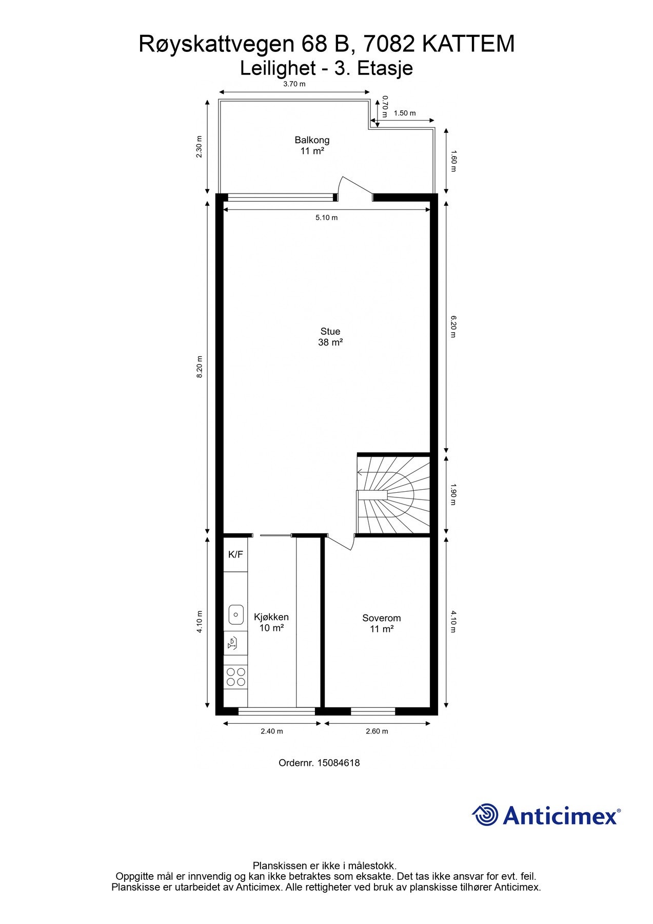 Plantegning 3. etasje Galleribilde