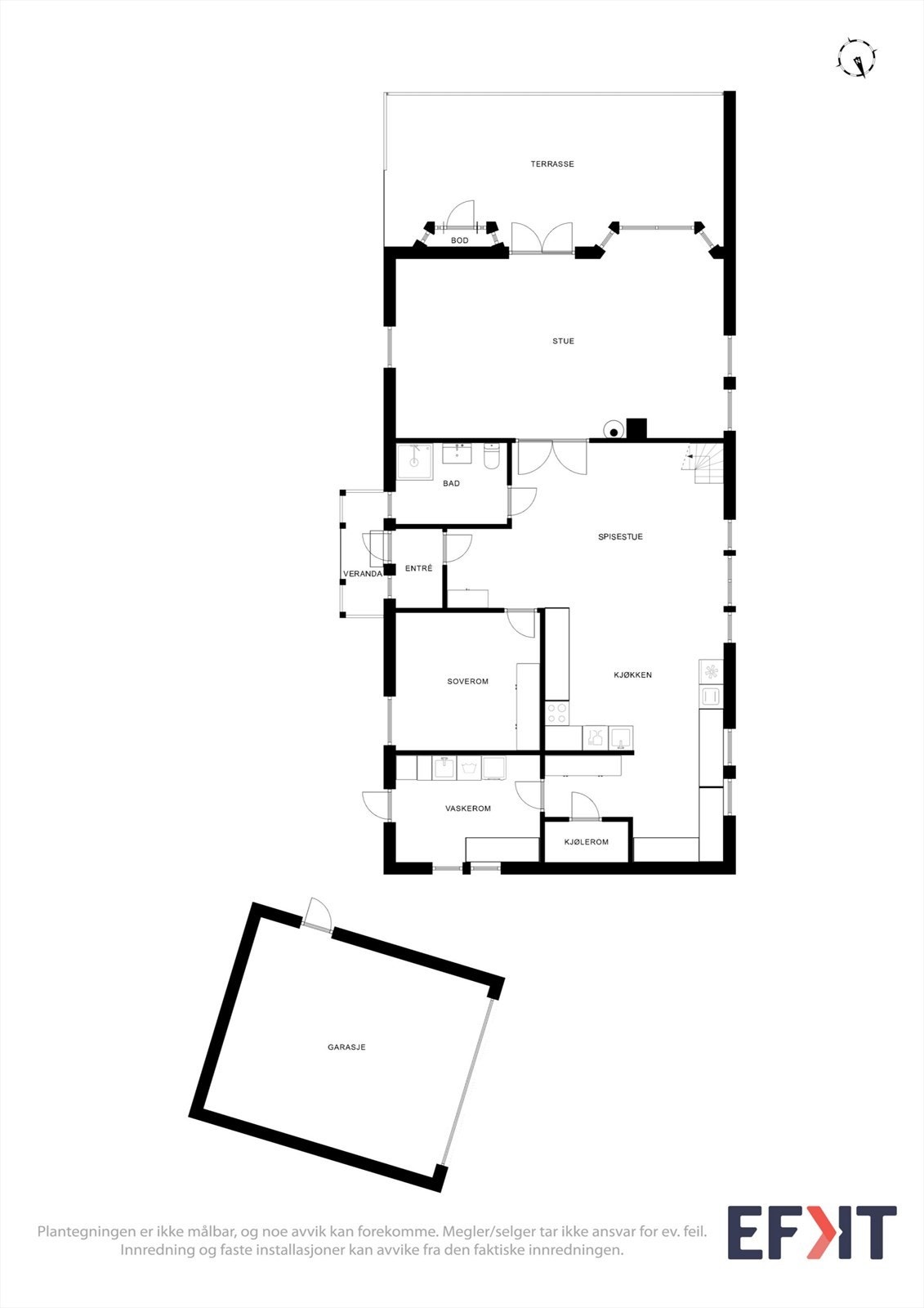 Plantegning 1. etasje Galleribilde