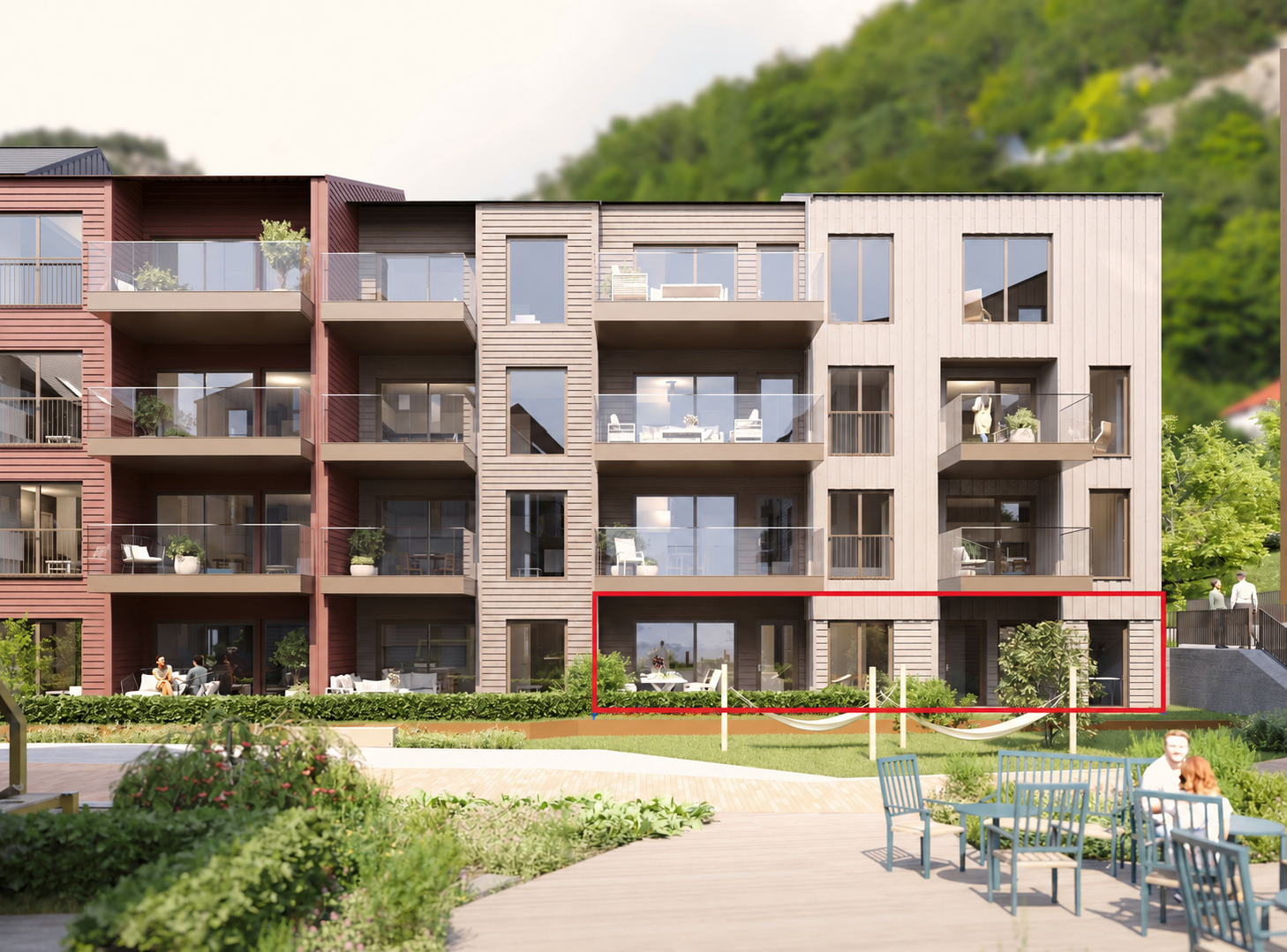 Velkommen til en elegant og påkostet 3-roms leilighet med sjønær beliggenhet i Sandviken. Leiligheten ligger flott til med stor uteplass og egen hageflekk. Ferdigstilles høst 2026! Galleribilde
