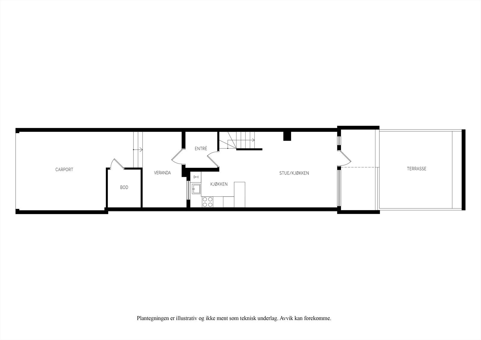 Plantegning 1. etasje Galleribilde