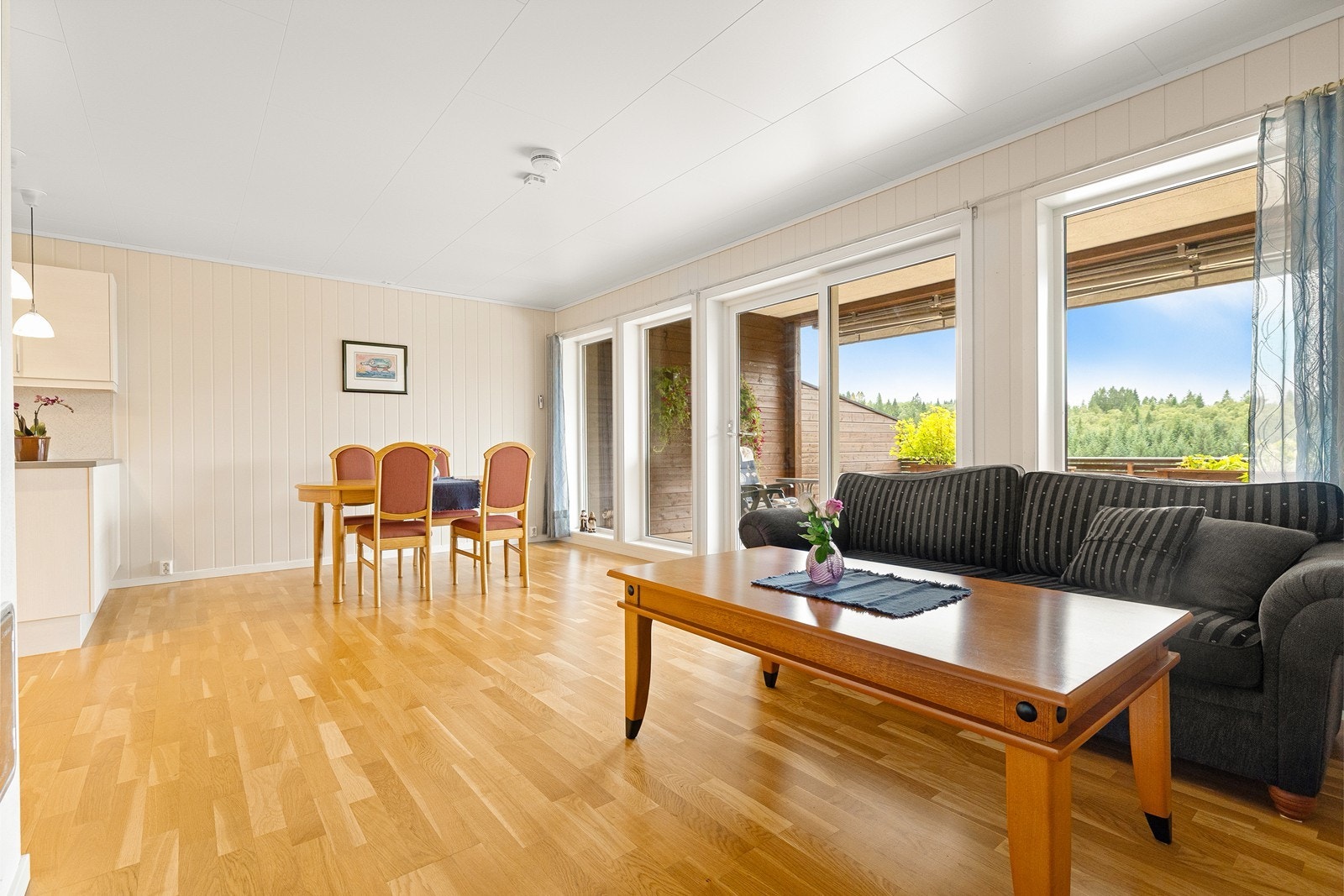Stuen har et roslig areal på 23,6 m². Galleribilde
