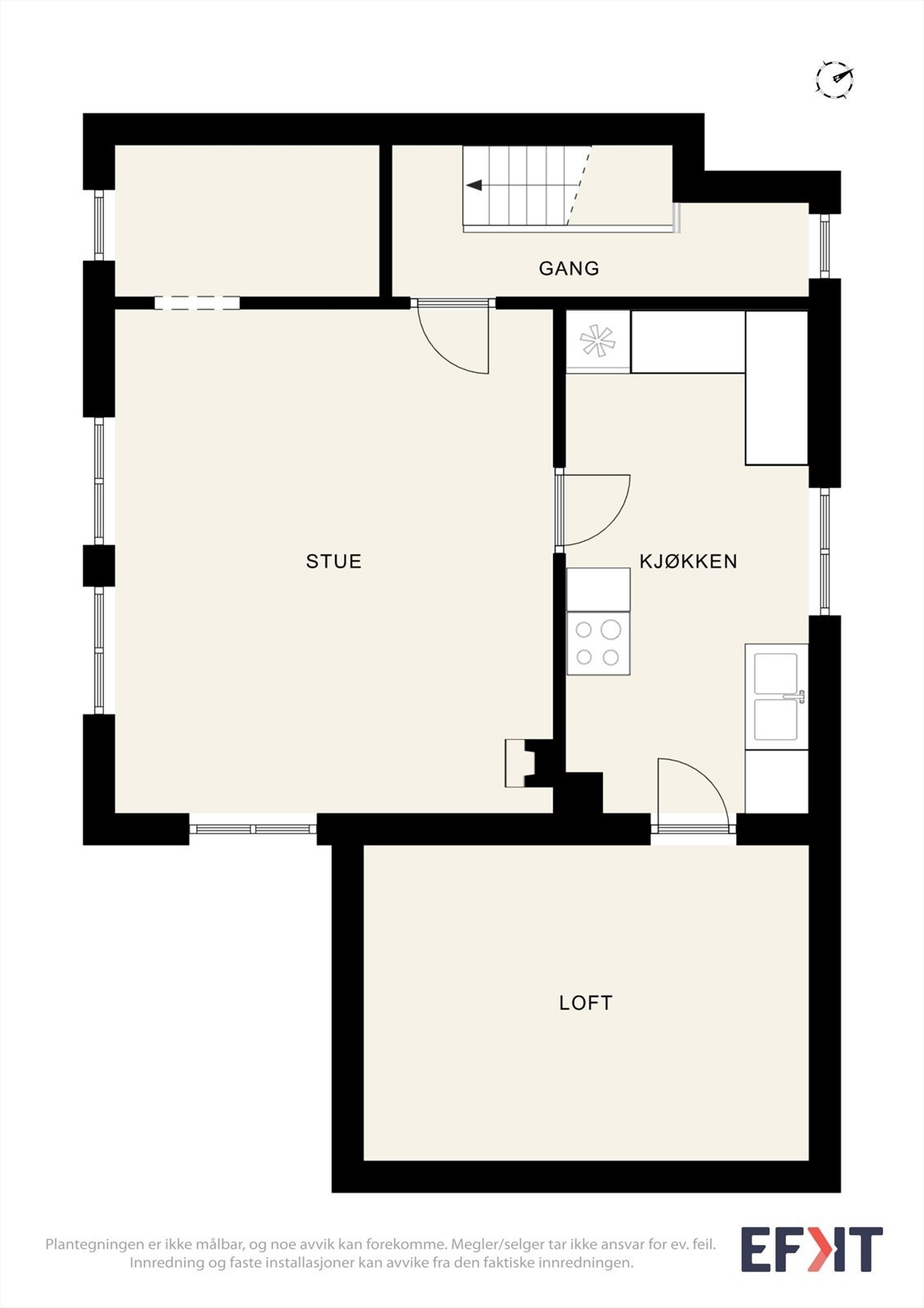 Plantegning Loft (opprinnelig del) Galleribilde
