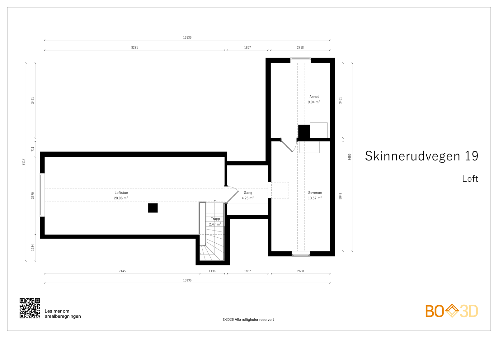 Plantegning - Loft Galleribilde