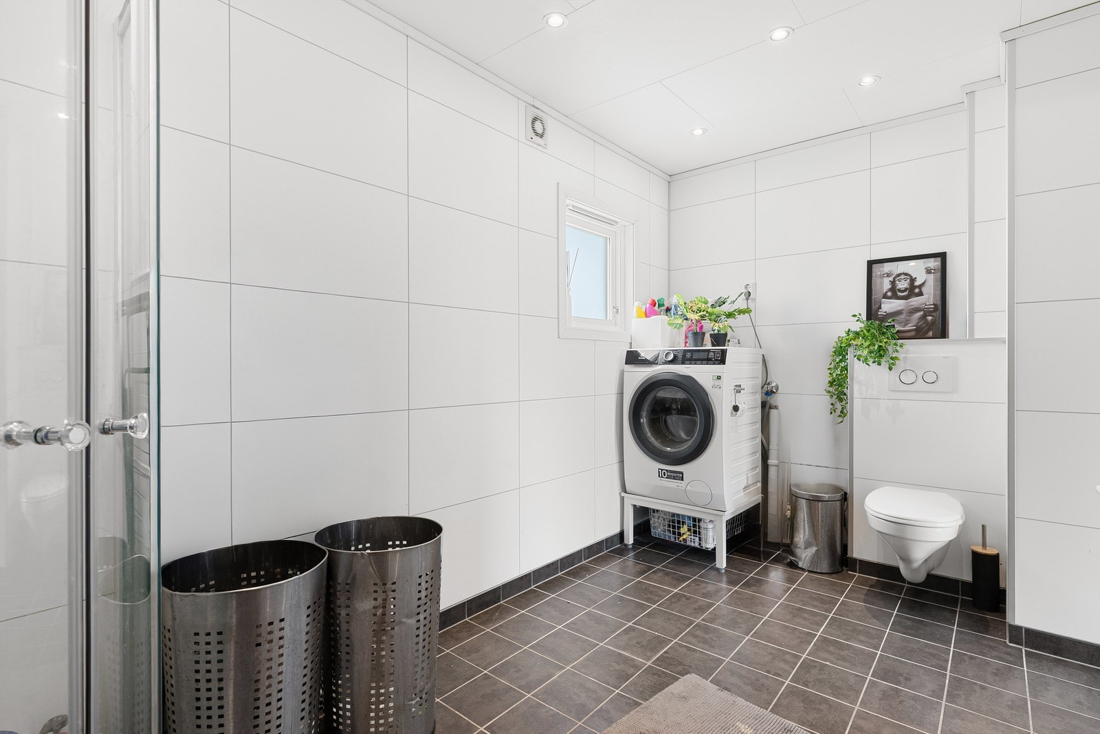 Badet har også opplegg for vaskemaskin. Galleribilde