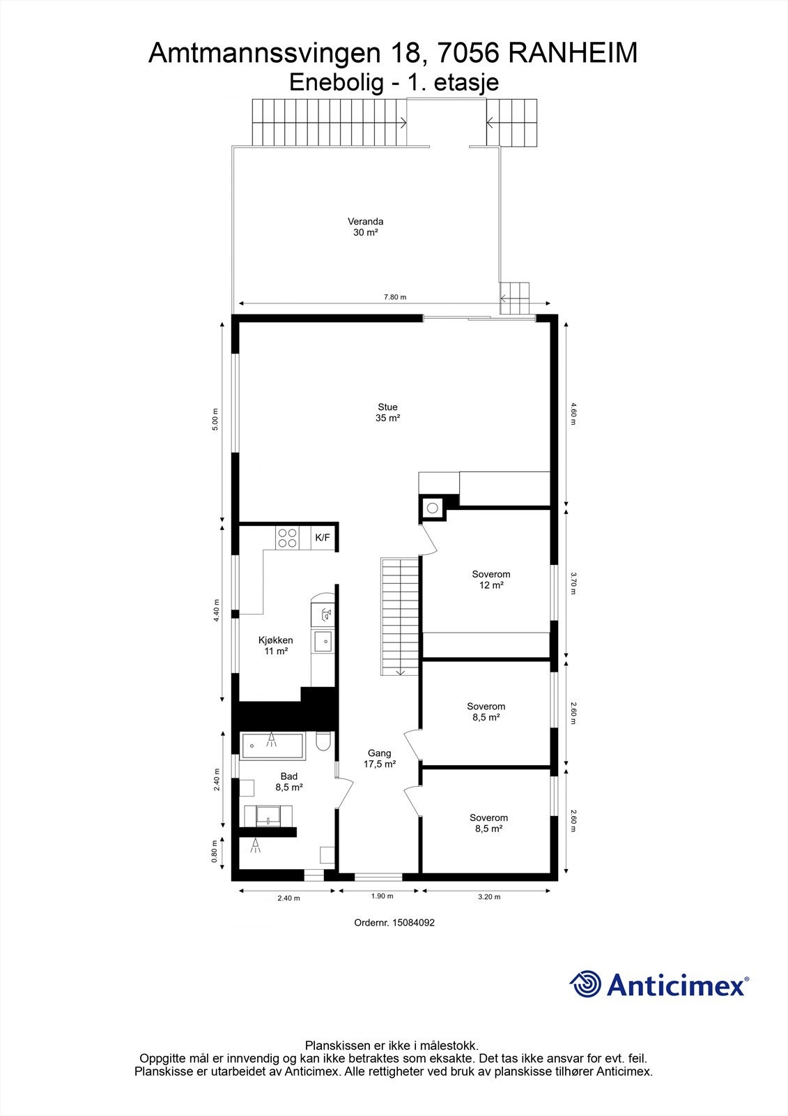 Planskisse 1. etasje. Galleribilde