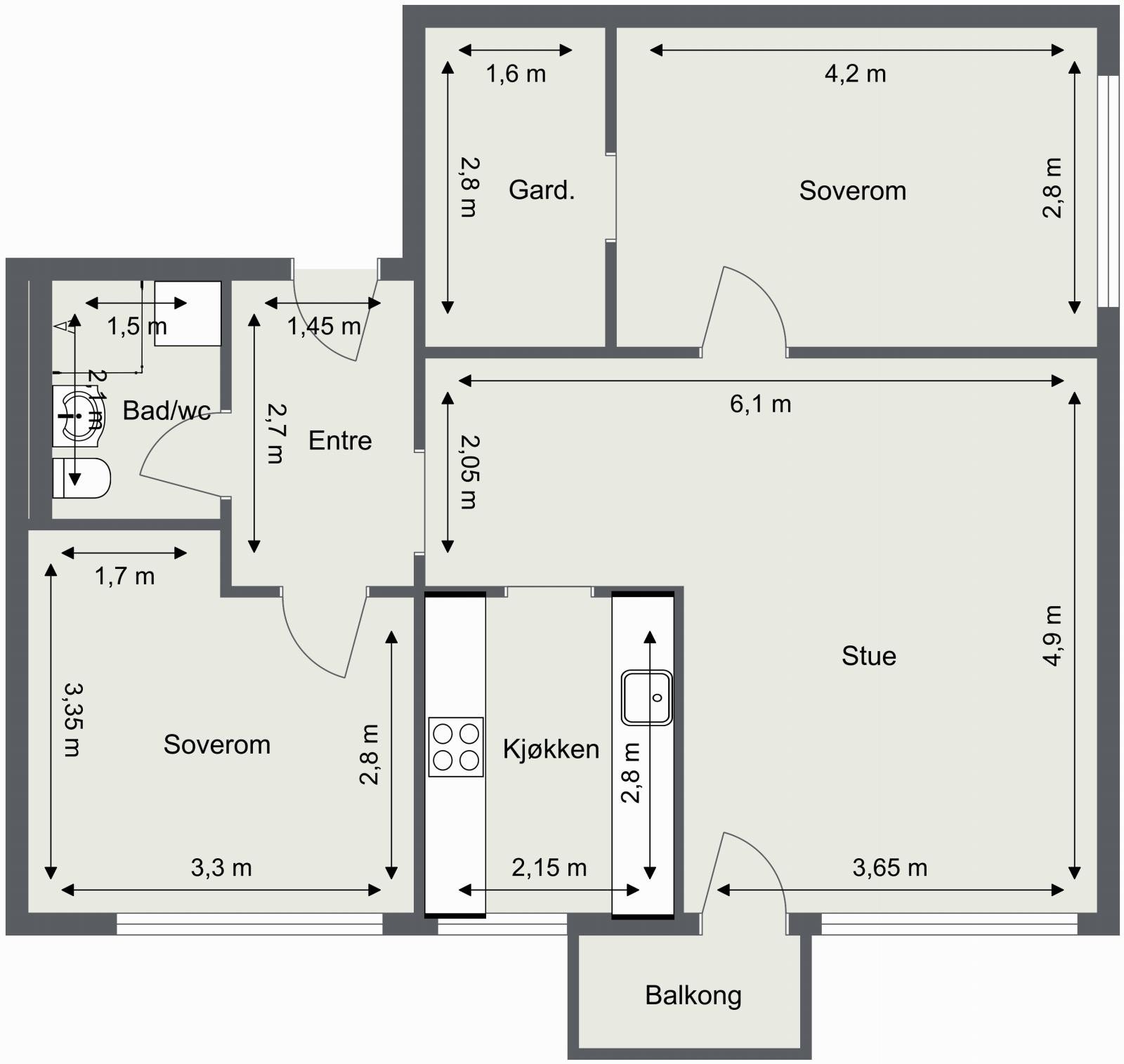 Plantegning Galleribilde