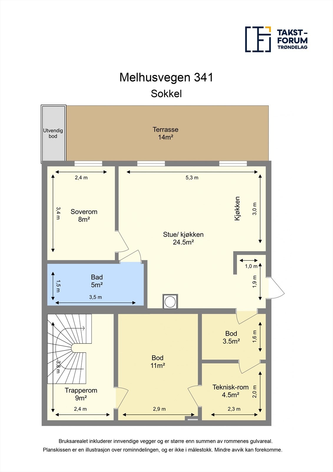 Planskisse sokkel. Galleribilde
