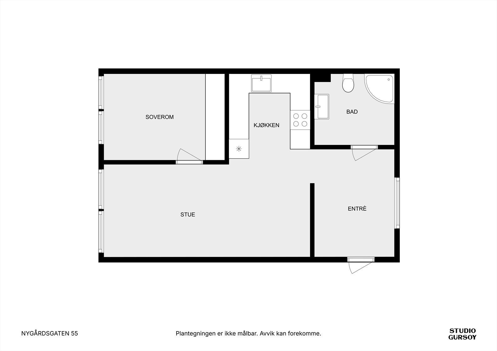 Planskisse | Nygårdsgaten 55 Galleribilde