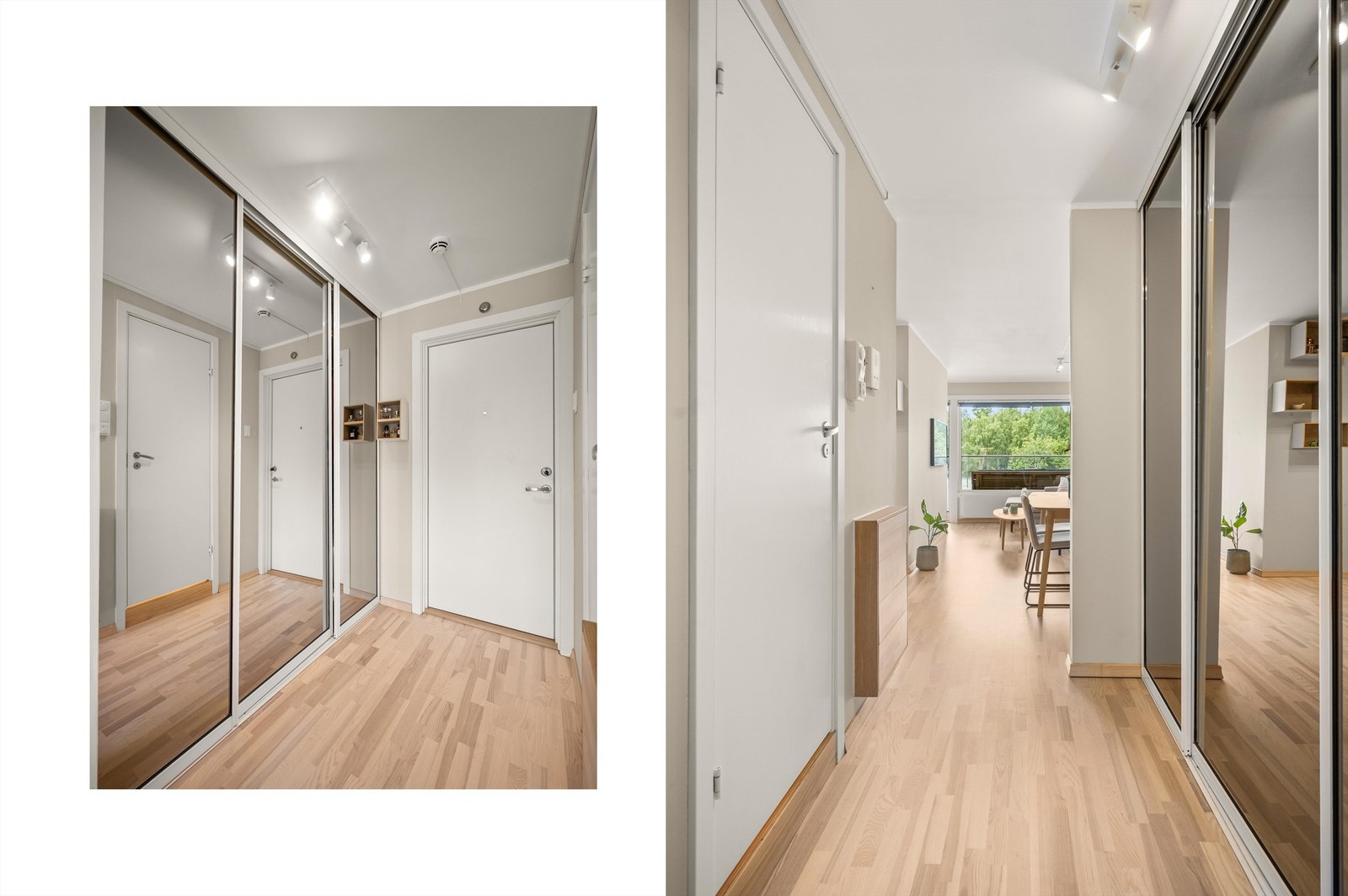 En innbydende entré med brann- og lydklassifisert entrédør samt en stor og romslig skyvedørsgarderobe. Galleribilde