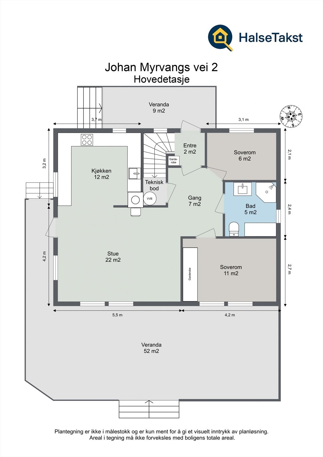 Plantegning 1. etasje Galleribilde