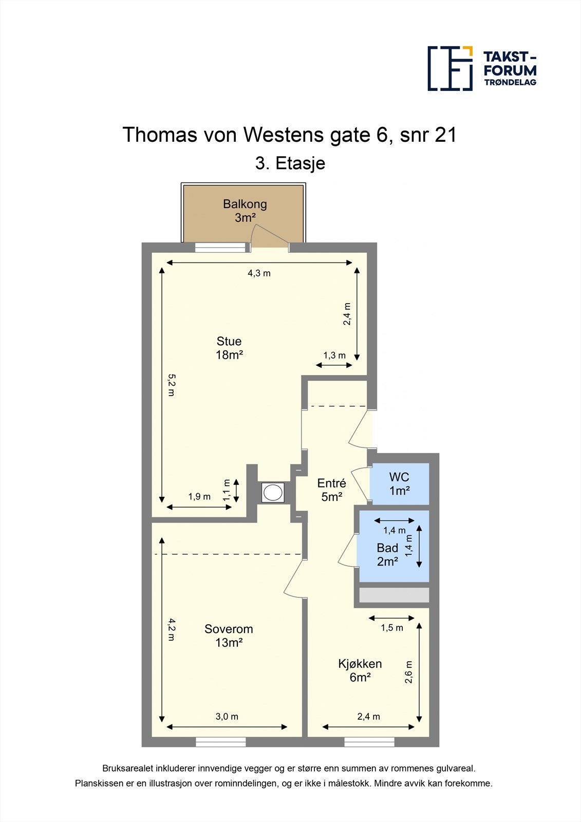 Ta en titt på planskissen og gjør deg kjent med romfordelingen! Galleribilde