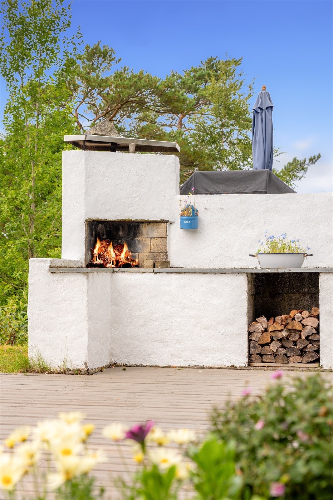 Herlig ildsted - perfekt for flotte sommerkvelder Galleribilde