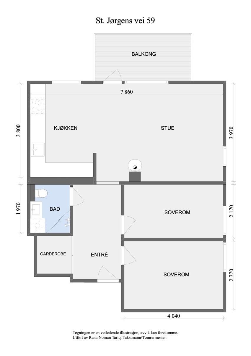 St.Jørgens vei 59-plantegning Galleribilde