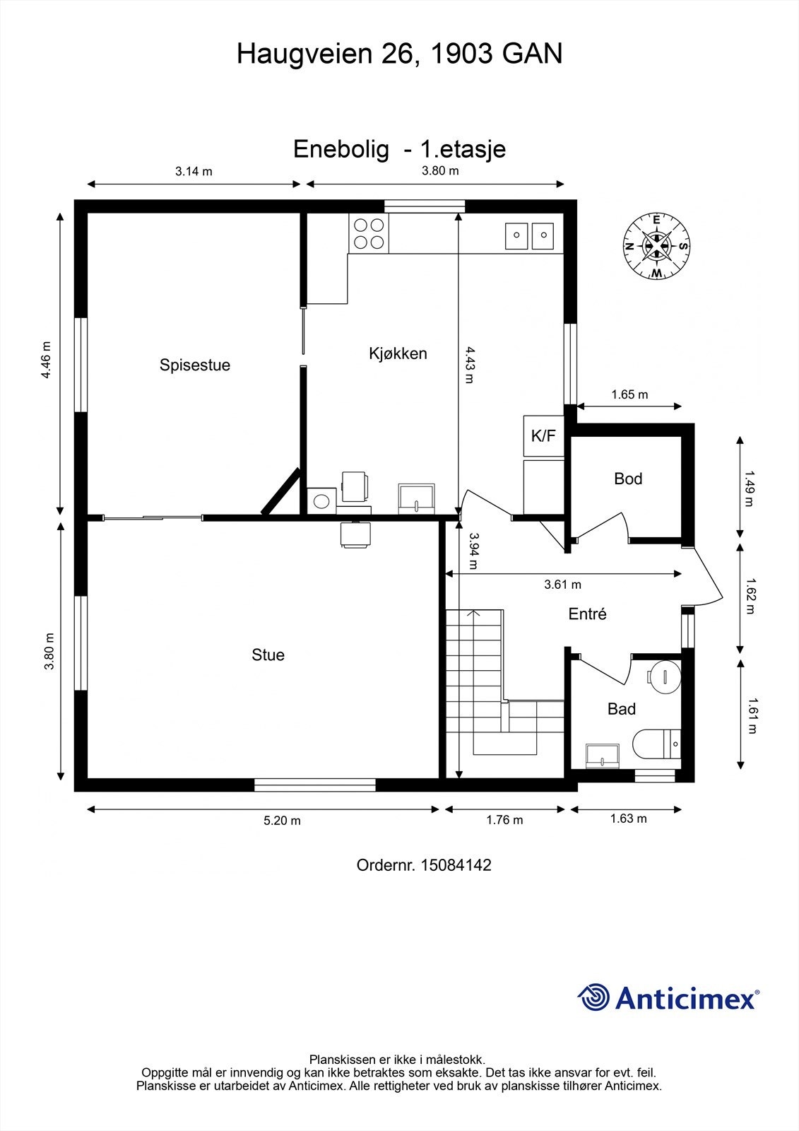 Plantegning 1.etg. Galleribilde