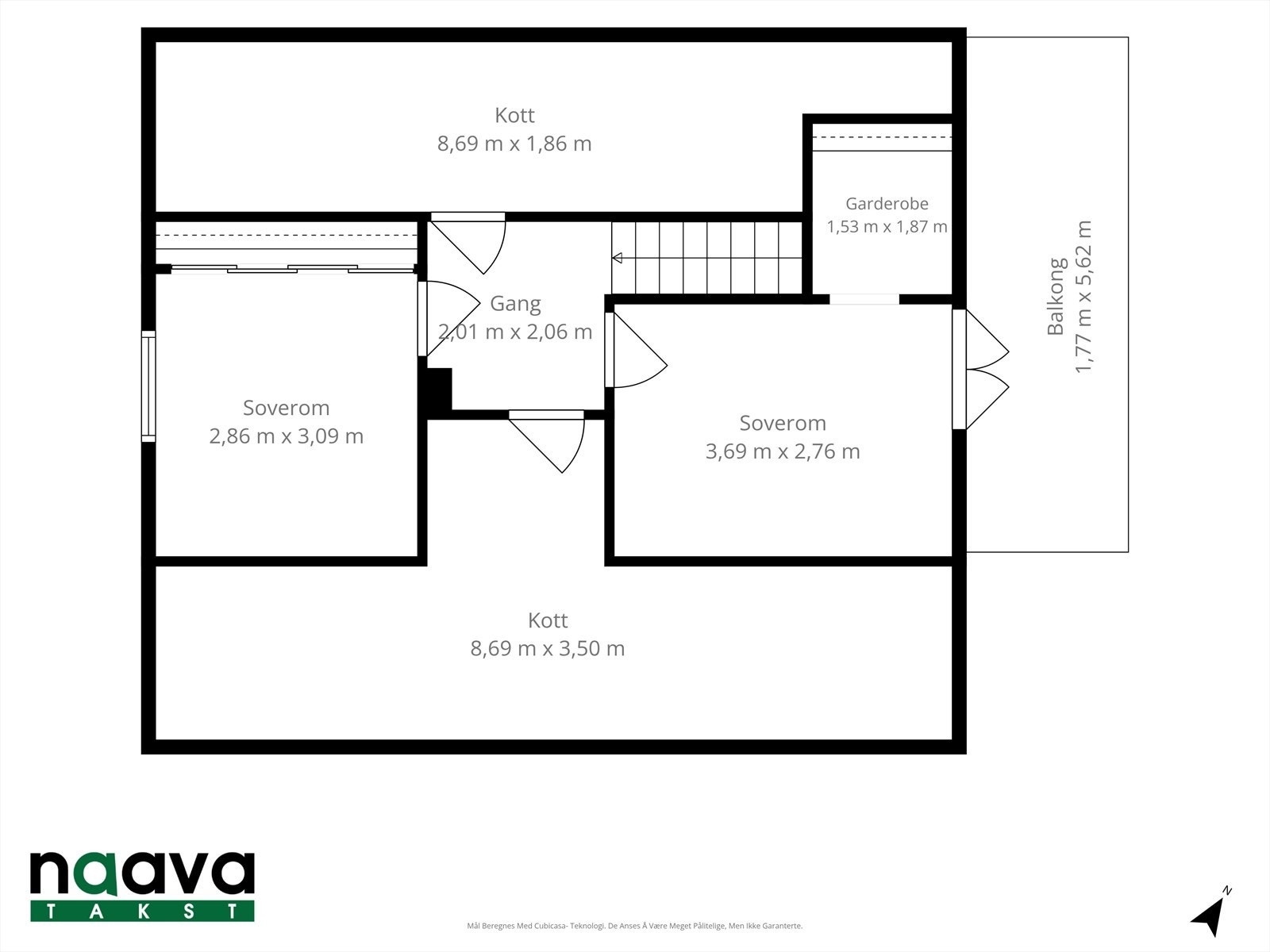 Planløsning loftsetasje. Galleribilde