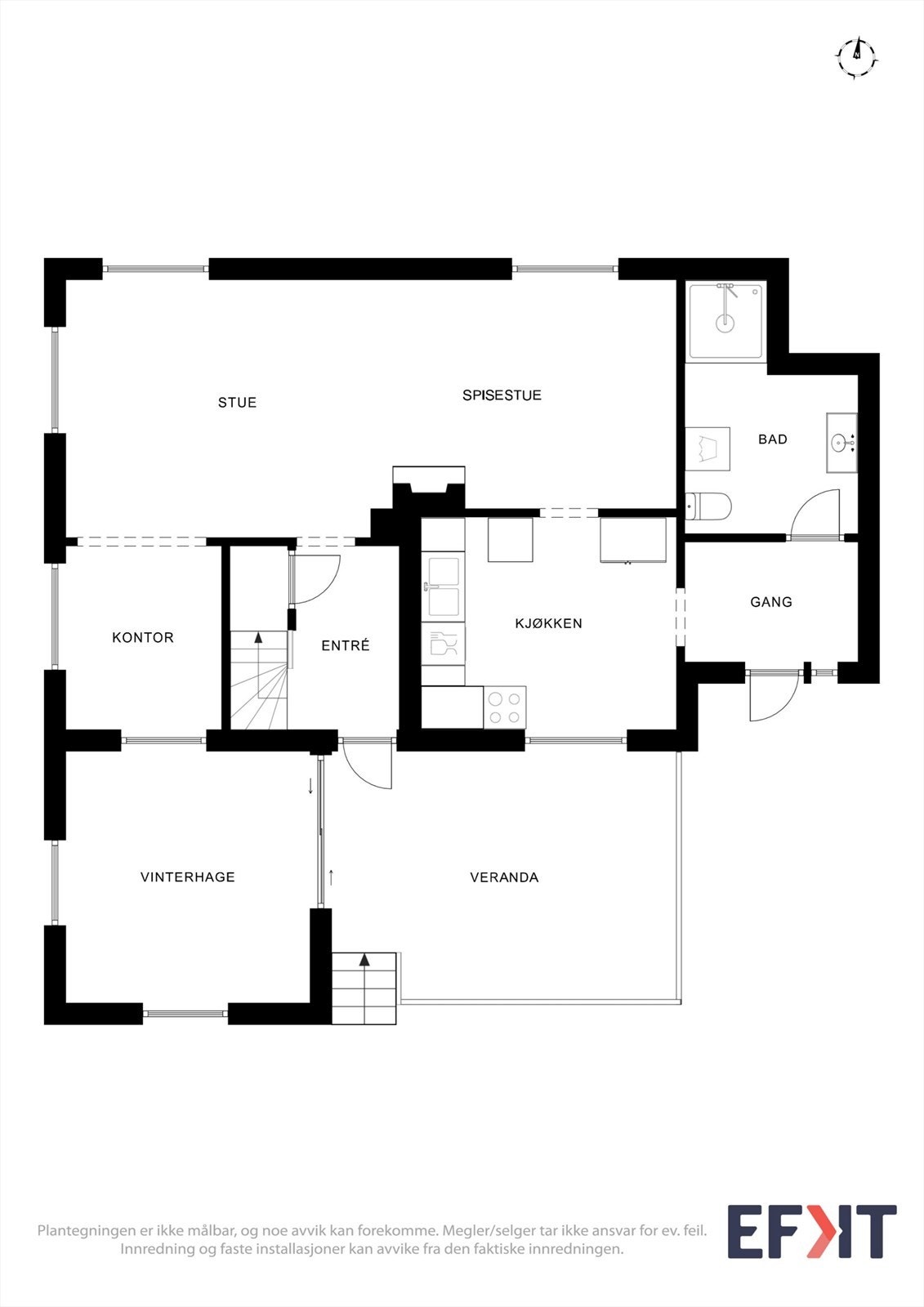 Plantegning 1.etg. Galleribilde