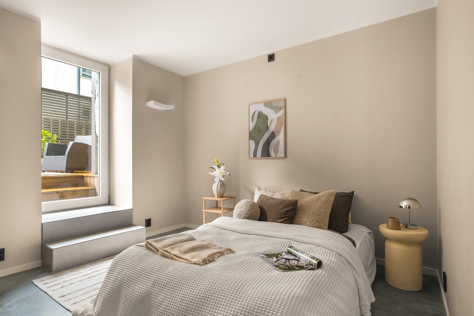 Her kan du innrede med seng, nattbord og garderobe Galleribilde