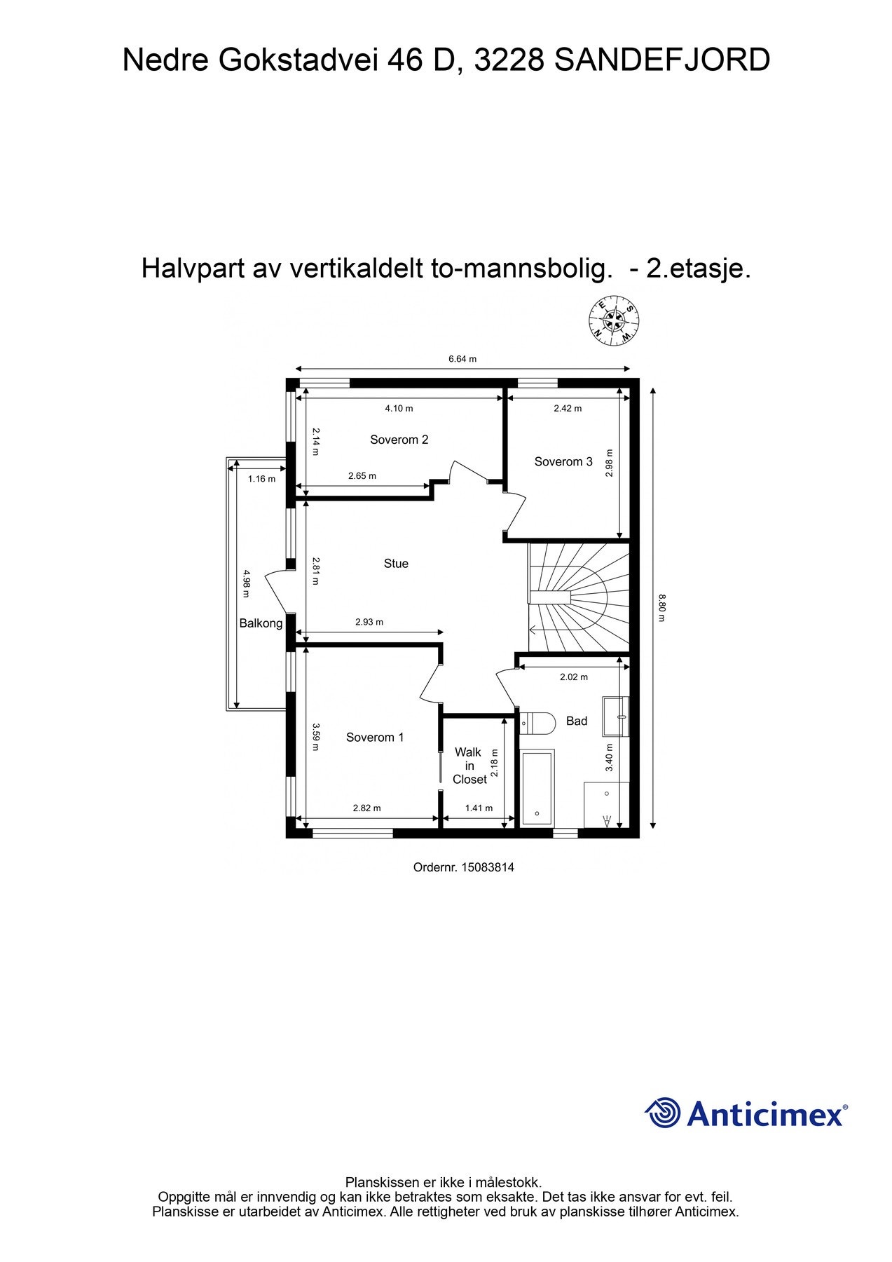 Gjør deg kjent med planløsningen i 2. etasje Galleribilde