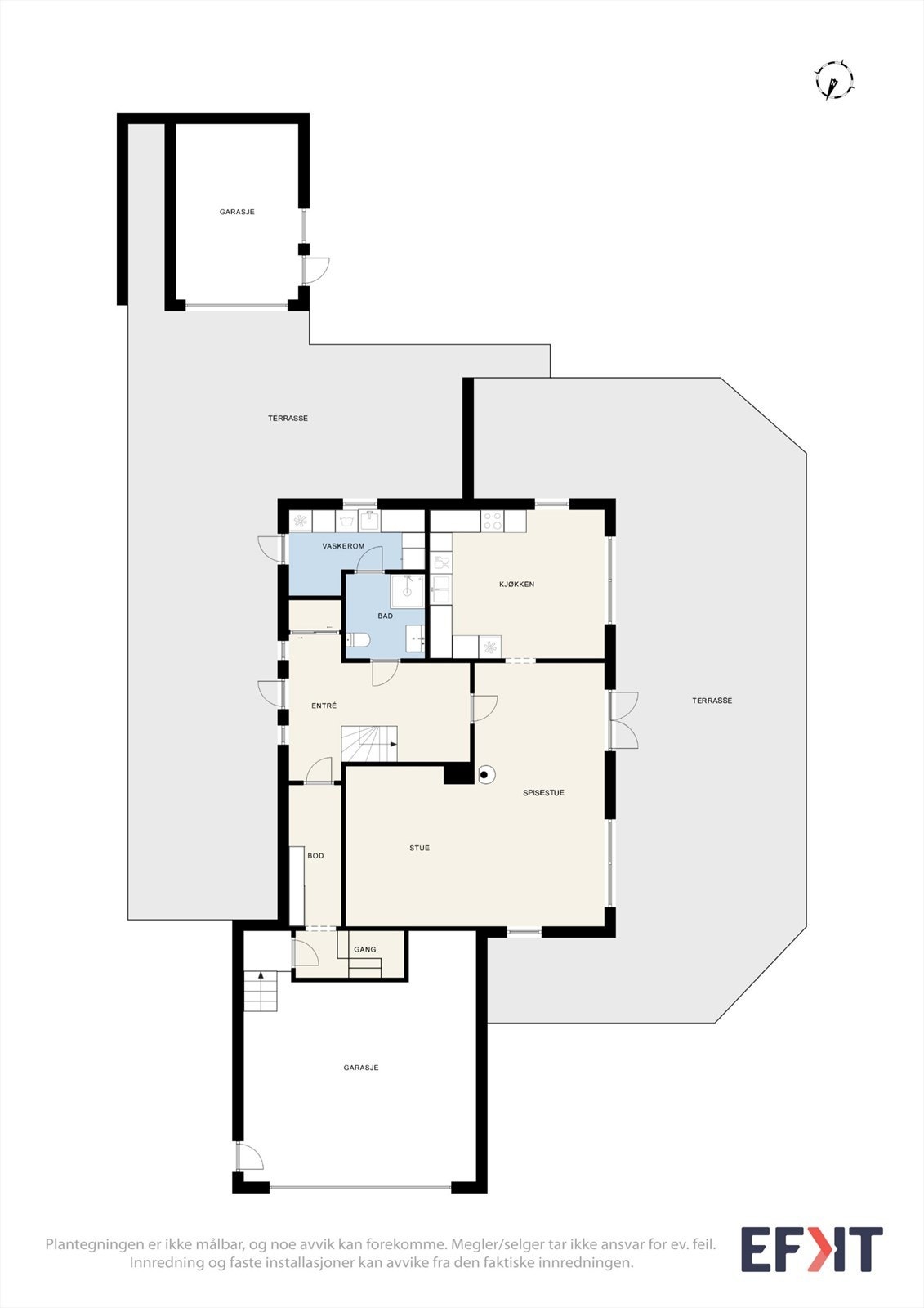 Plantegning 1 etasje. Galleribilde