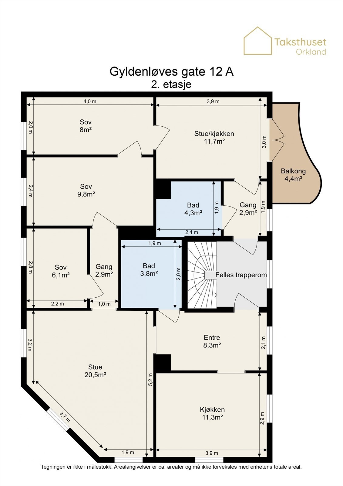 Planskisse 2. etasje Galleribilde