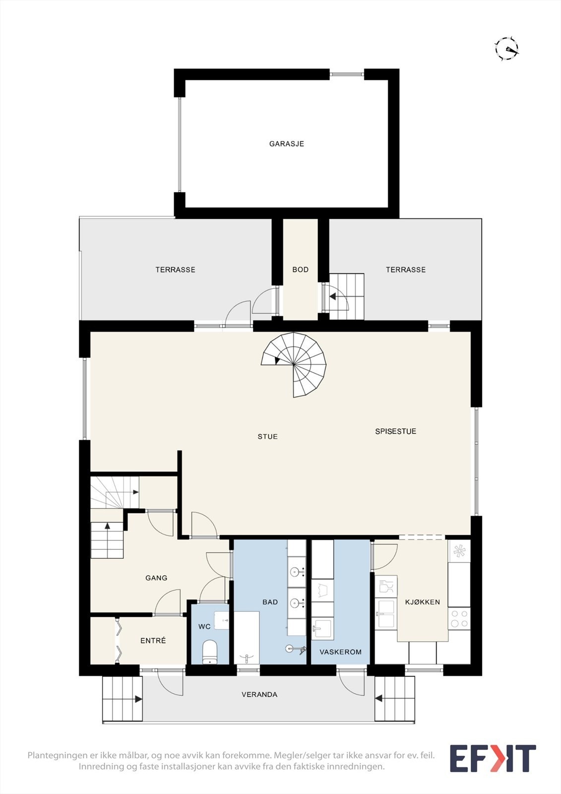 Plantegning 1.etg Galleribilde