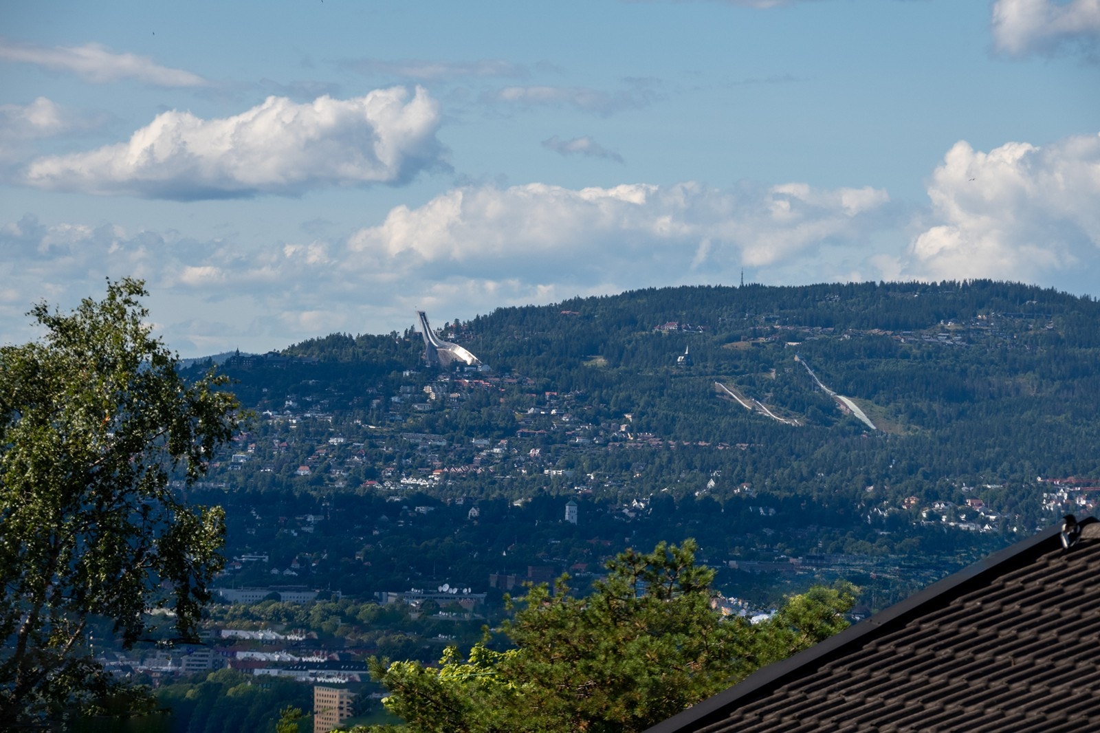 Utsikt mot Holmenkollen Galleribilde