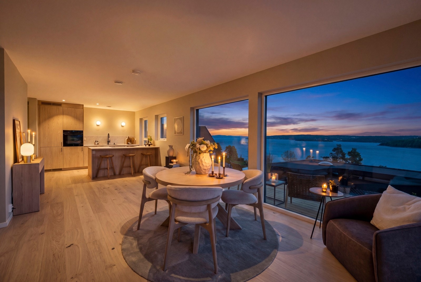 Fantastisk lys over Oslofjorden Galleribilde