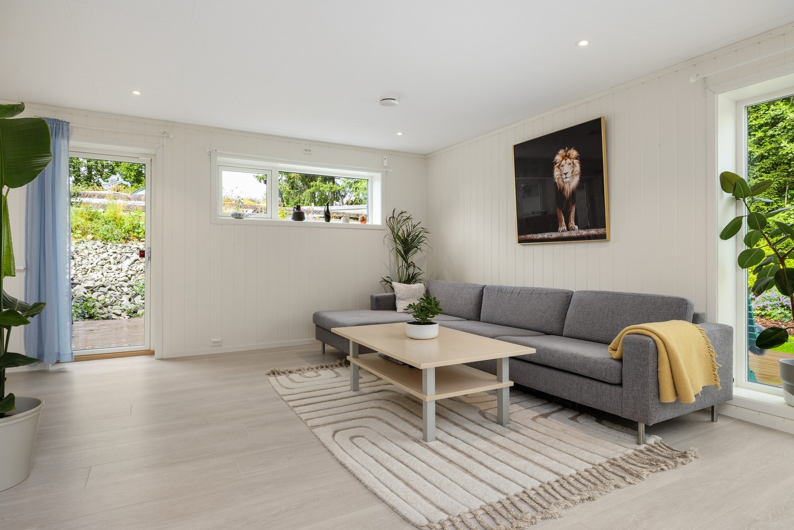 Store vindusflater gir godt med naturlig lys. Galleribilde