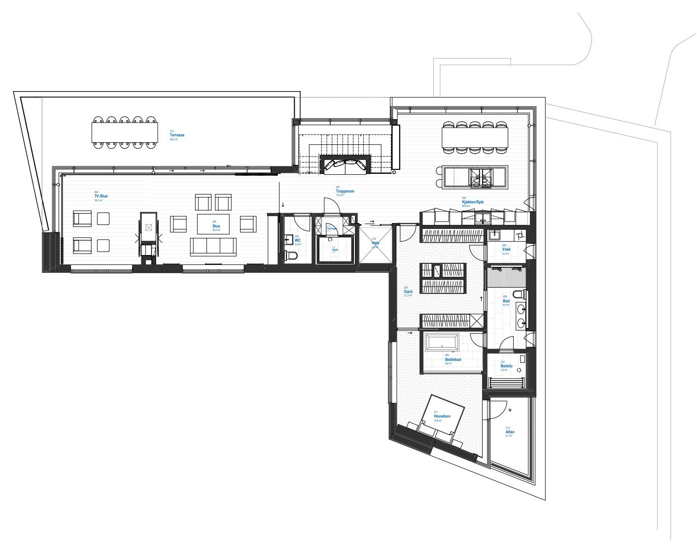 Møbleringsplan 2.etg Galleribilde