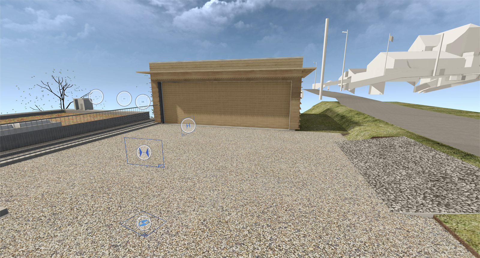 3D bilder av dobbelgarasje som er under oppføring. Galleribilde