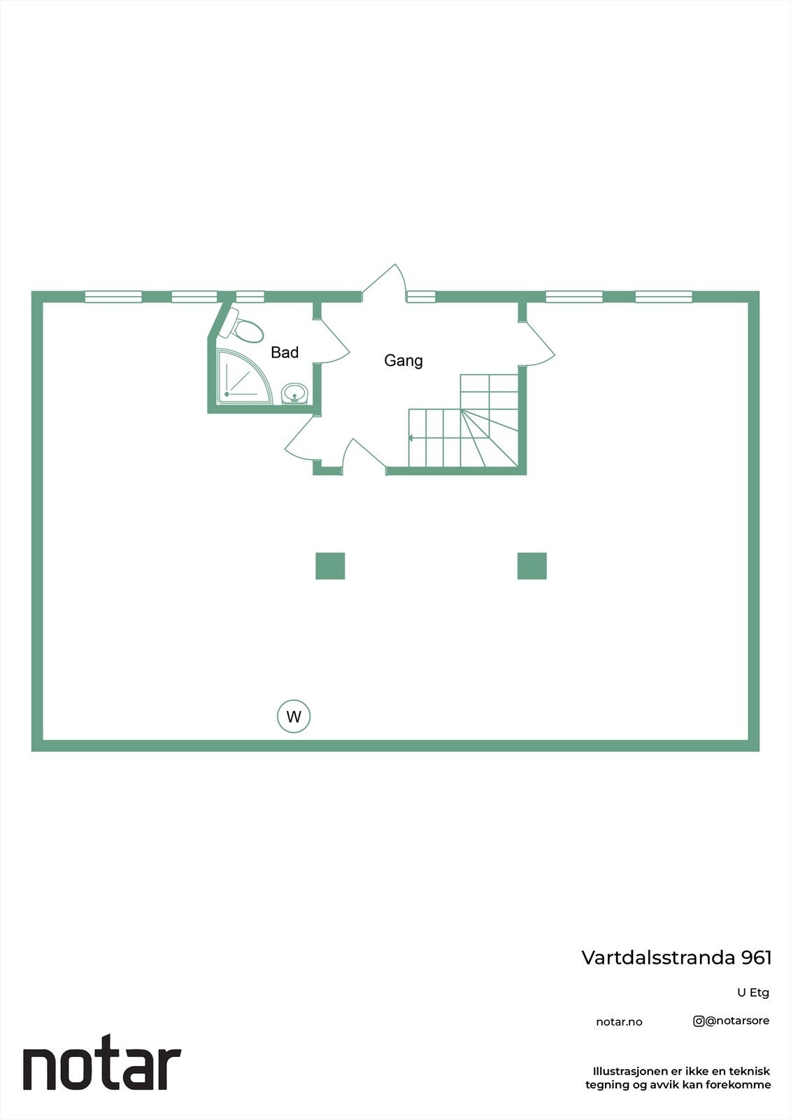 Plantegning underetasje Galleribilde