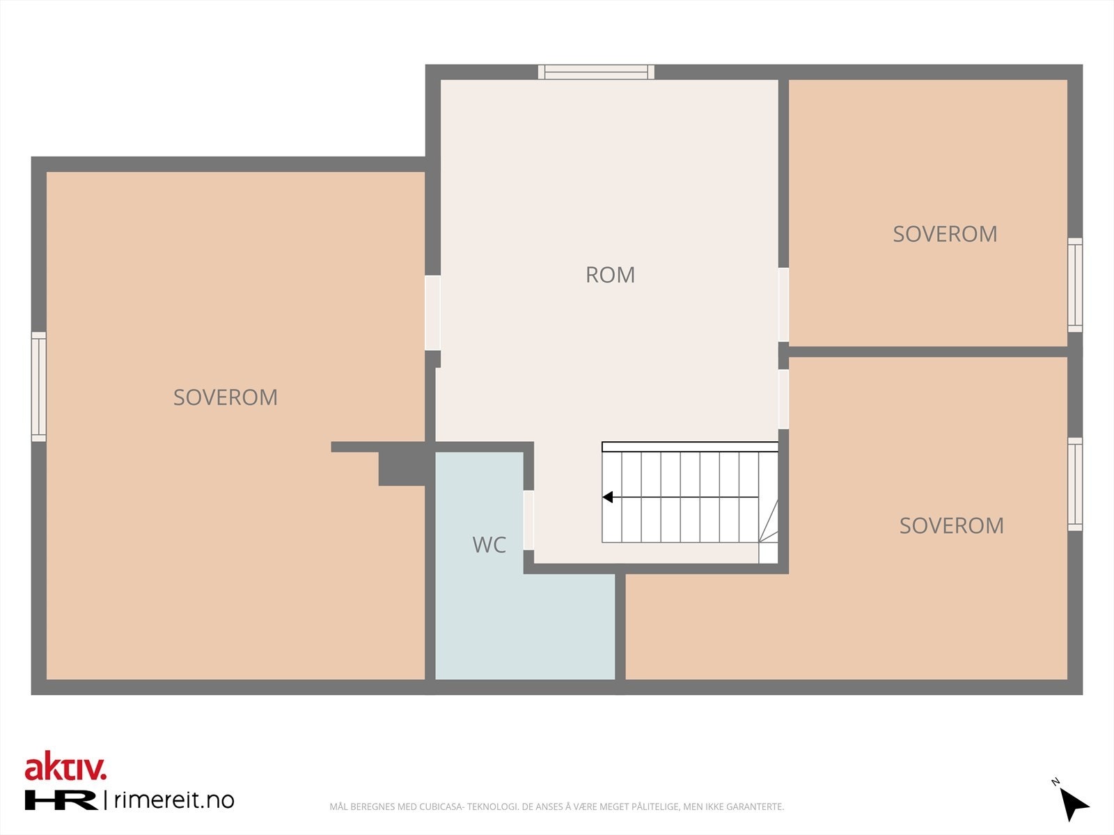 Plantegning loftsetasje. Galleribilde