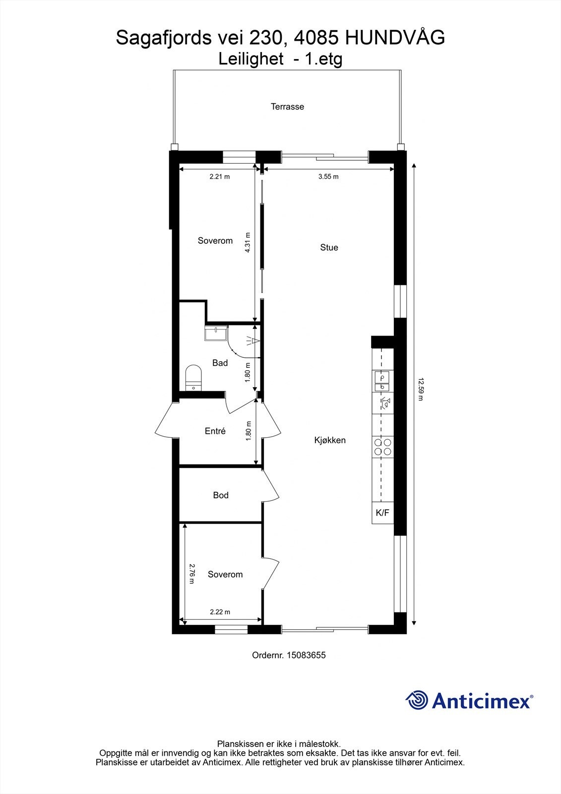 Plantegning 1.etg. Galleribilde