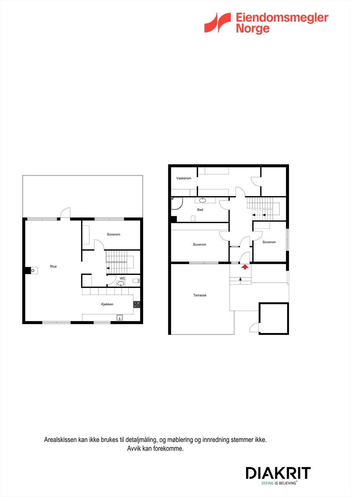 2D plantegning av boligen. Galleribilde
