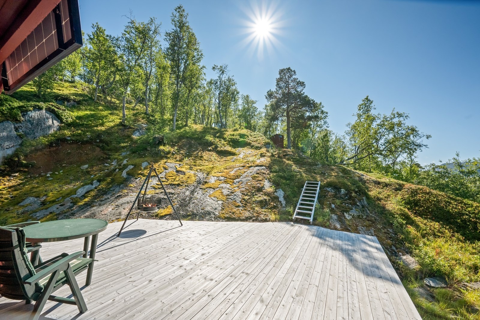 Her kan du nyte meget gode solforhold Galleribilde