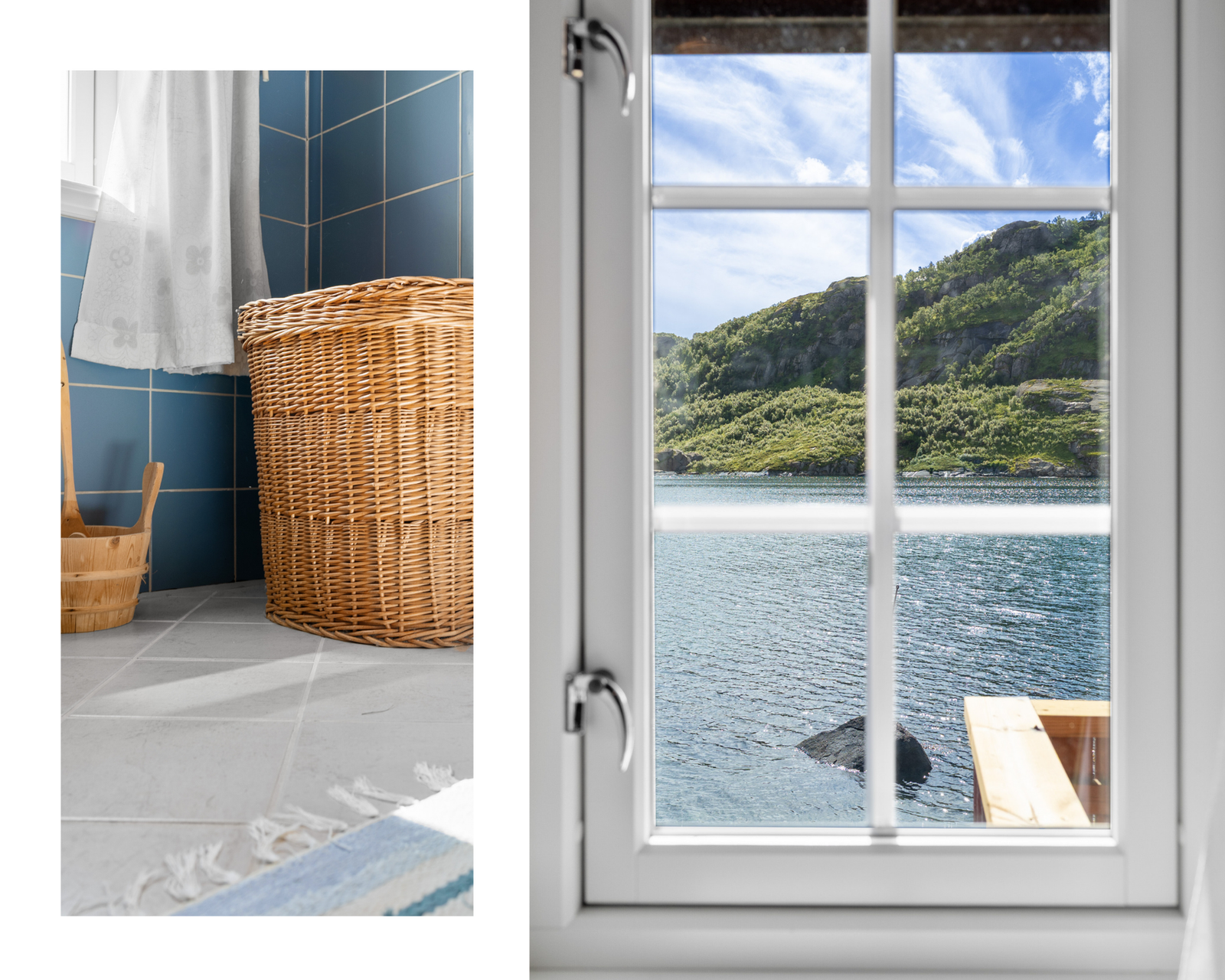 Vinduet gir godt med naturlig lys inn på badet. Galleribilde