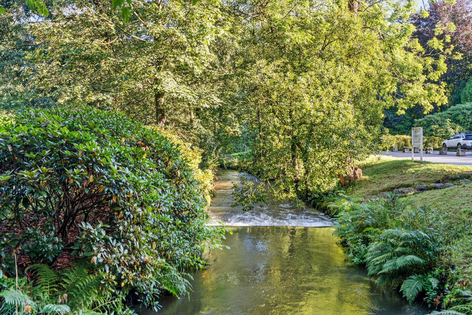 Sandvedparken med flotte turstier og parkkafeen. Galleribilde