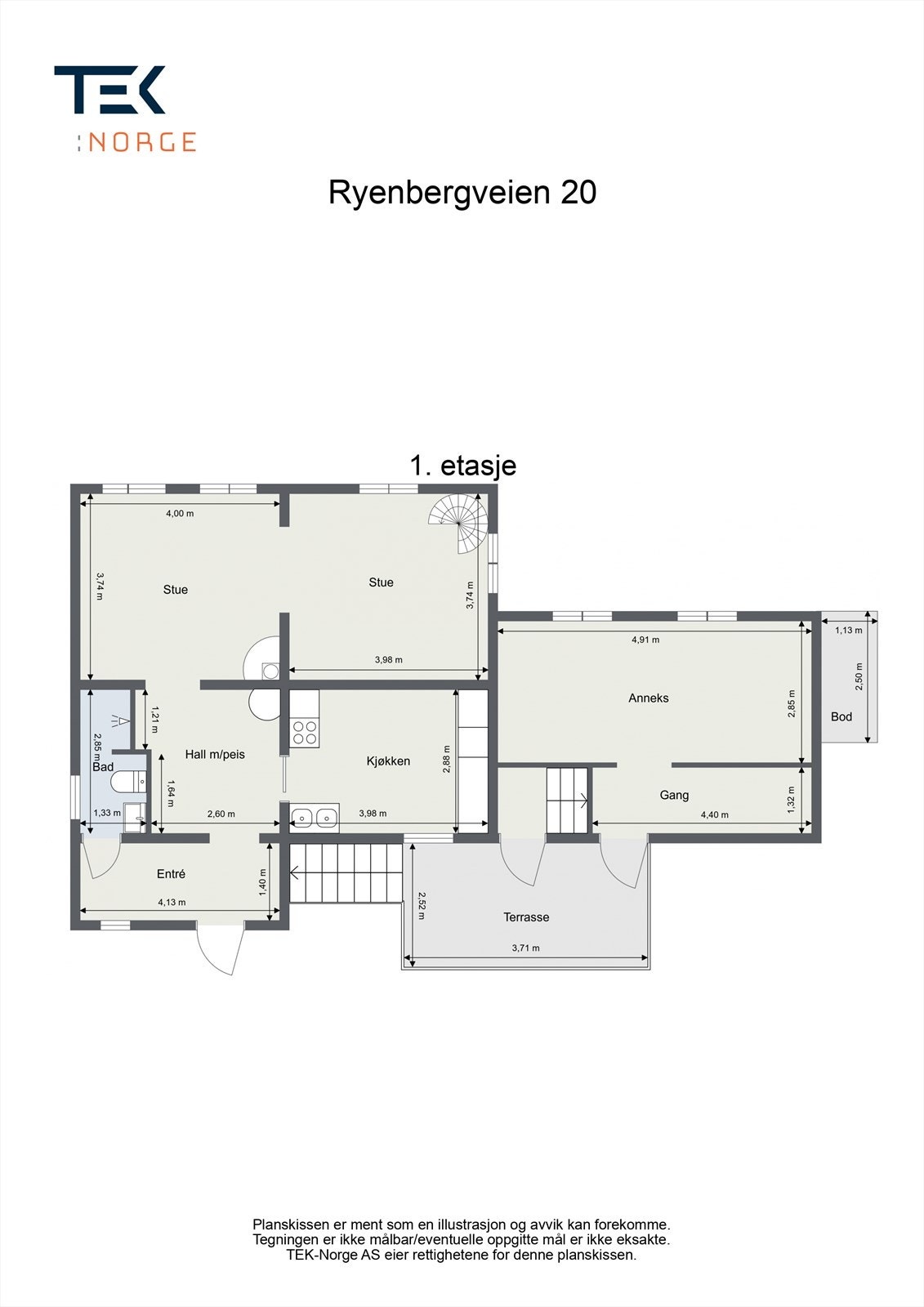 Plantegning 1. etg Galleribilde
