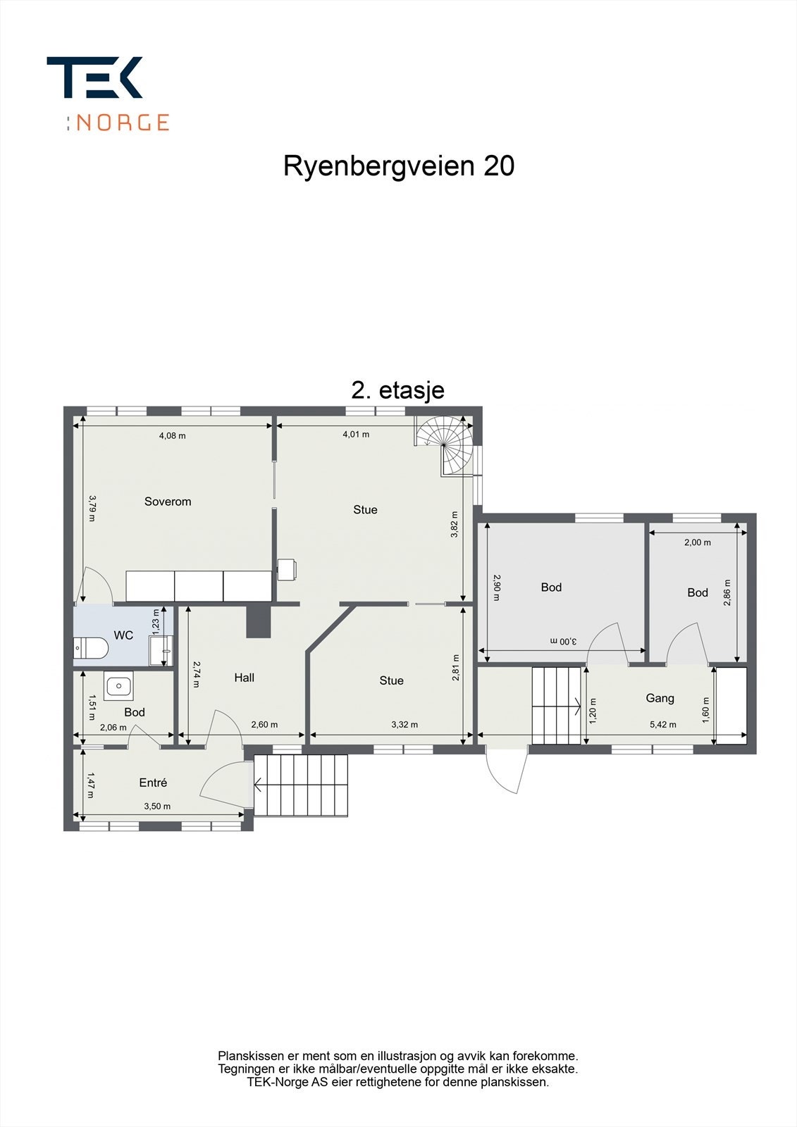 Plantegning 2. etg Galleribilde