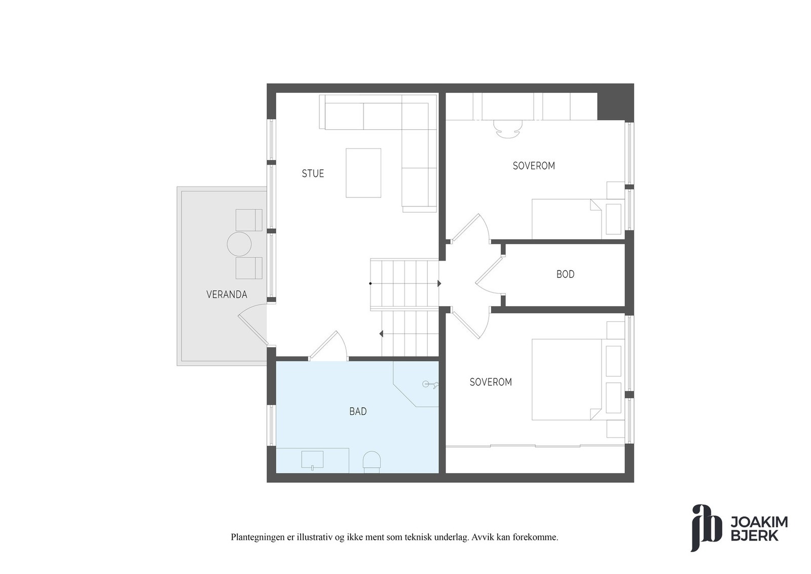 Plantegning nivå 3 og 4 Galleribilde