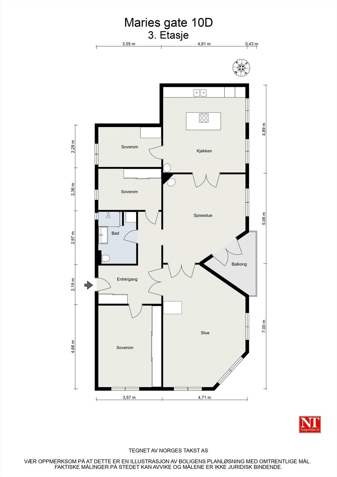 Plantegning | Maries gate 10D. Galleribilde