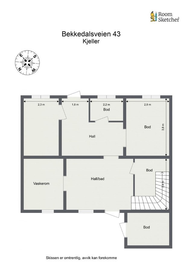 Plantegning kjeller Galleribilde