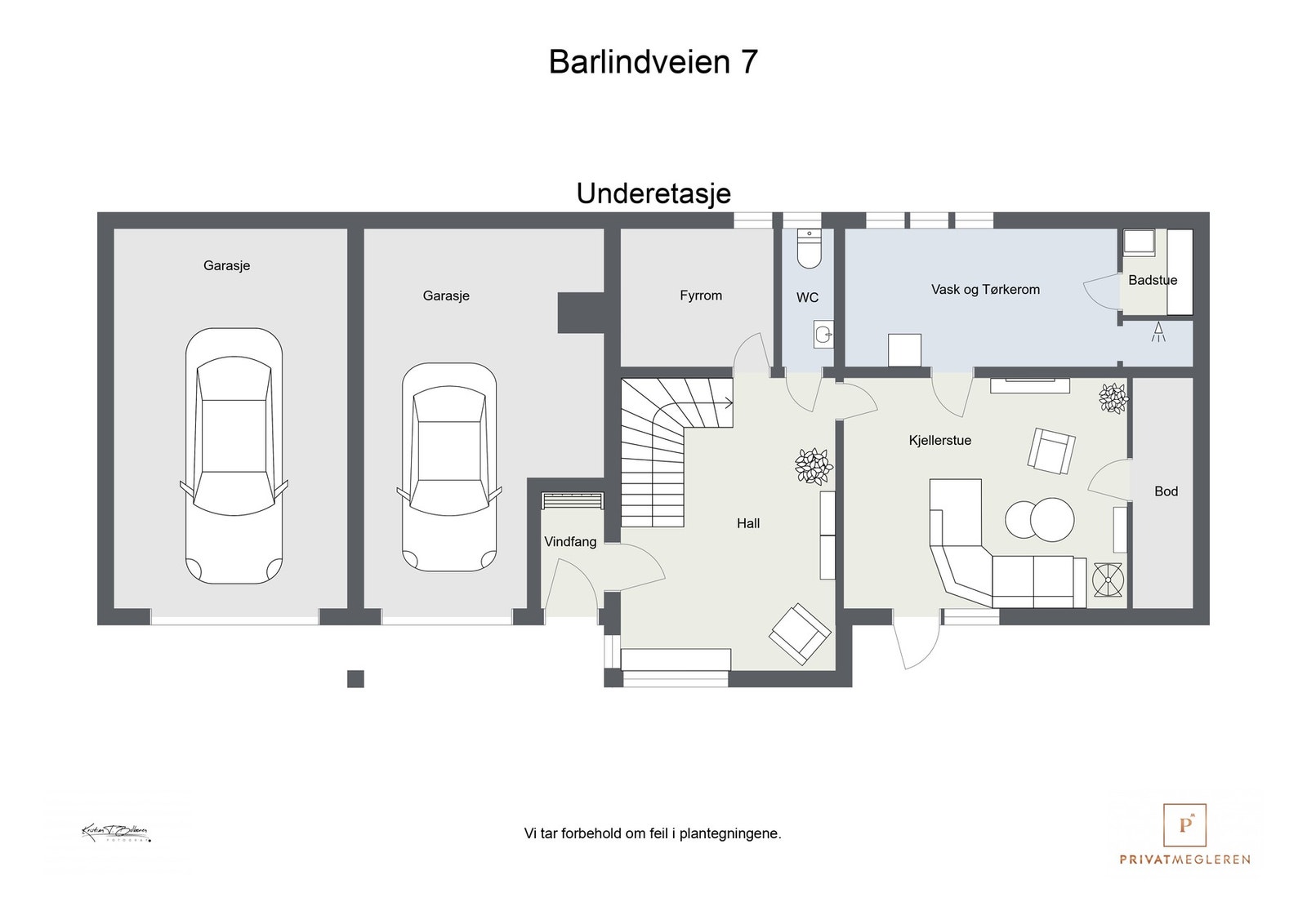 Plantegning underetasje Galleribilde