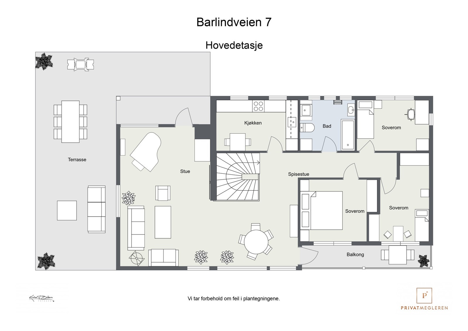 Plantegning hovedetasje Galleribilde