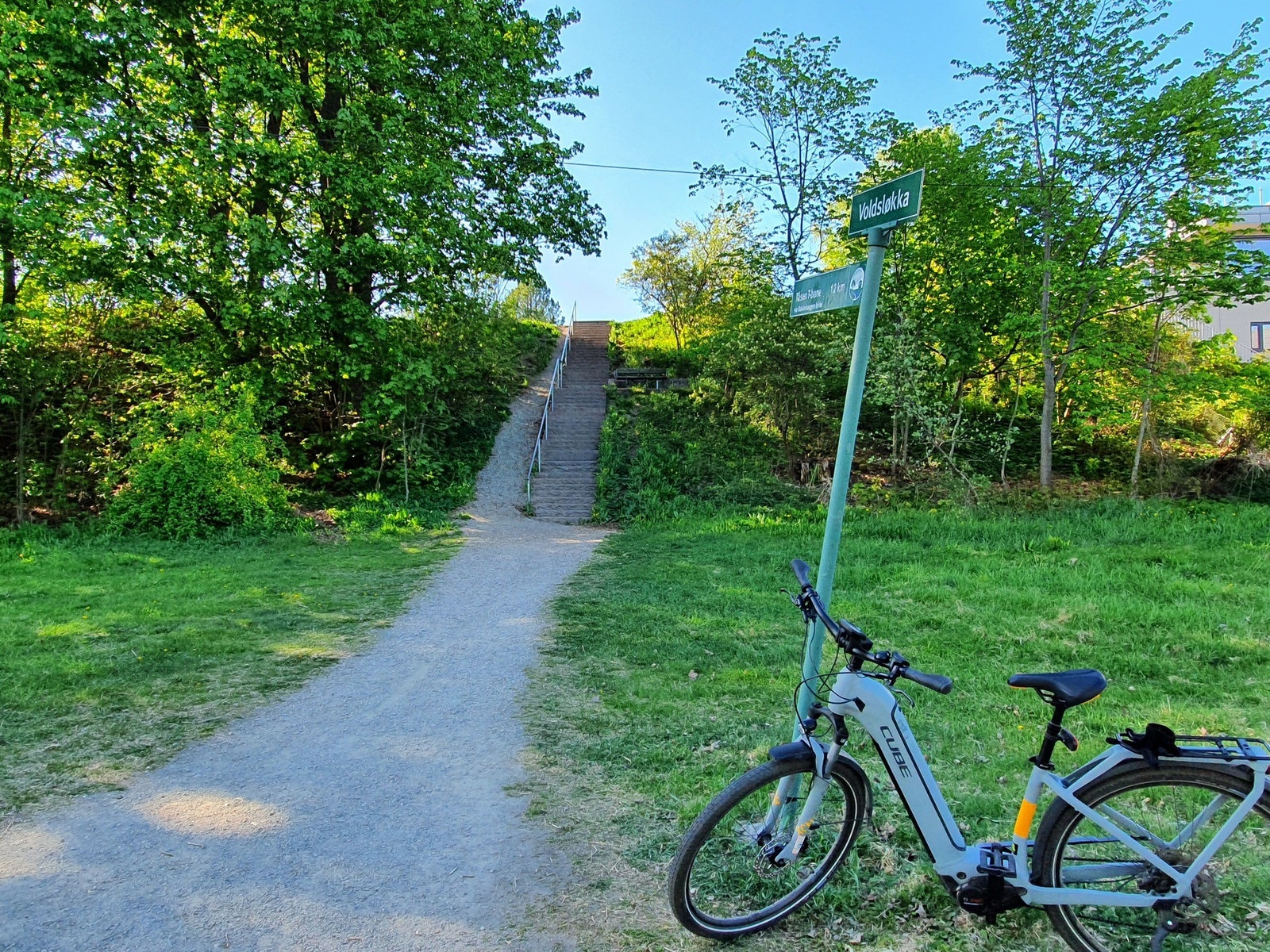 Sykkel/gangvei til Voldsløkka. Galleribilde