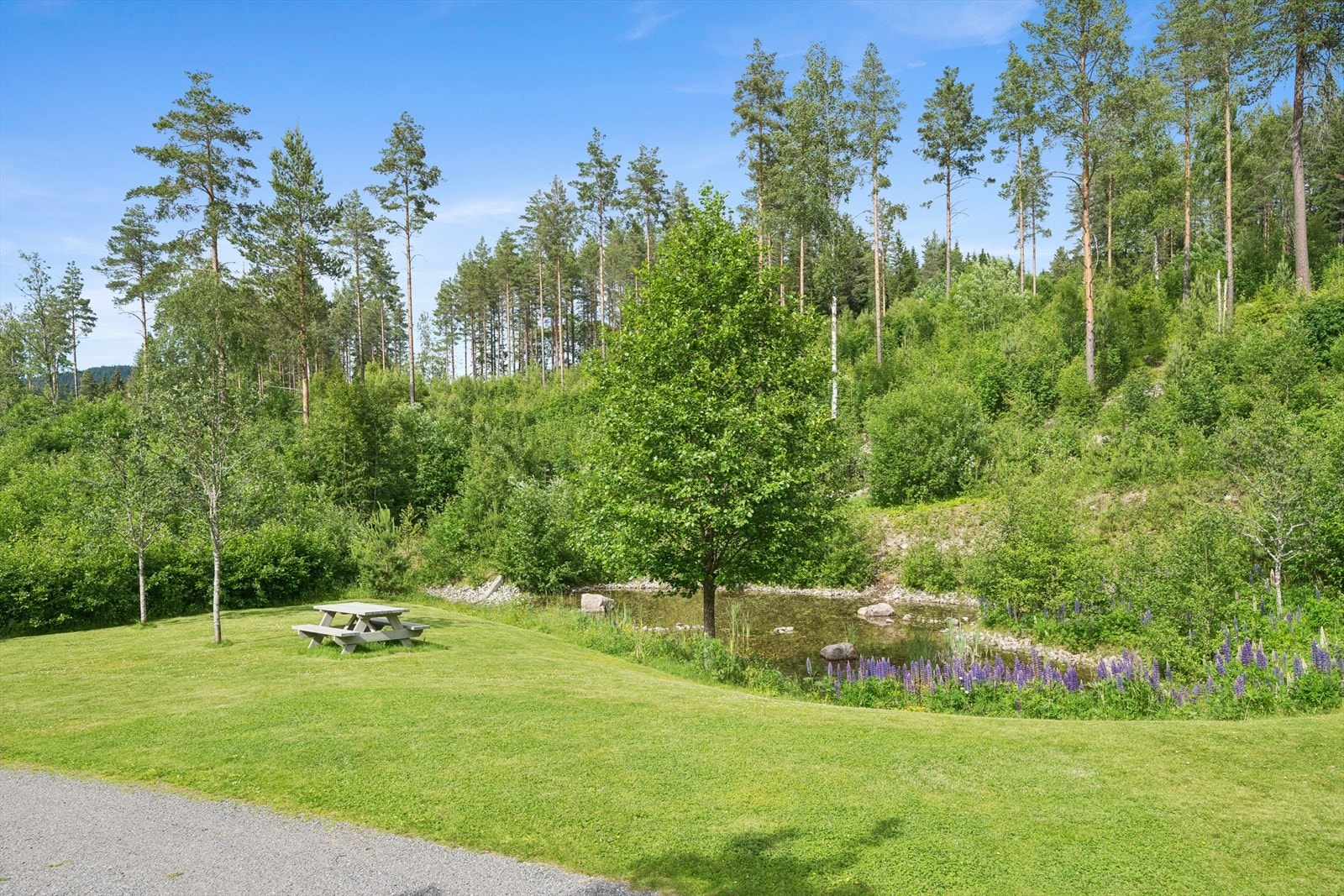 Eiendommen ligger tett på markagrensa, med umiddelbar nærhet til natur og turstier. Galleribilde