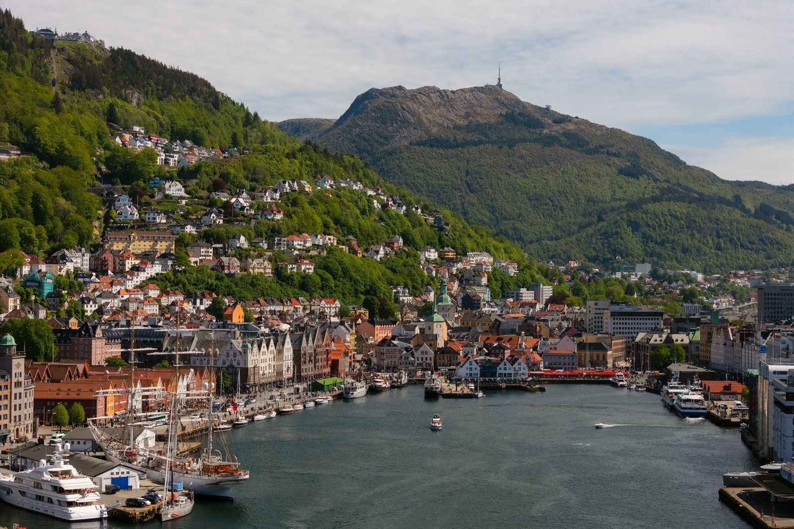 Fra Nordnes kan man ta Beffen for en rask og hyggelig tur over Vågen til Bryggen Galleribilde