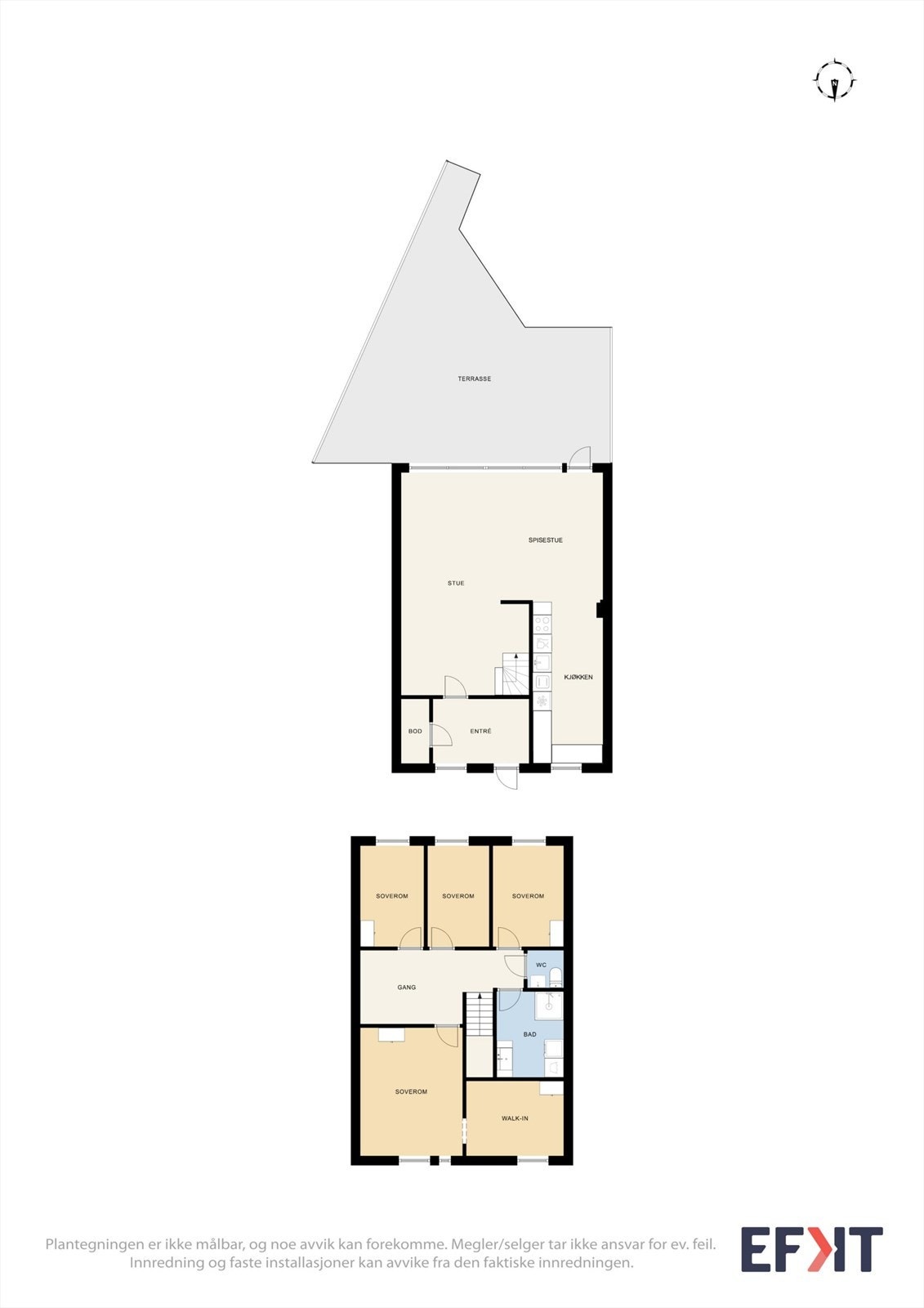 Boligens planløsning. Galleribilde