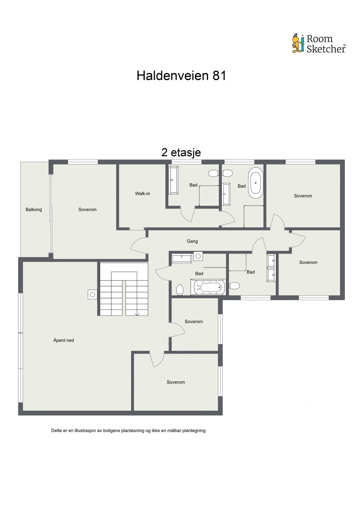 Plantegning 2.etasje. Galleribilde