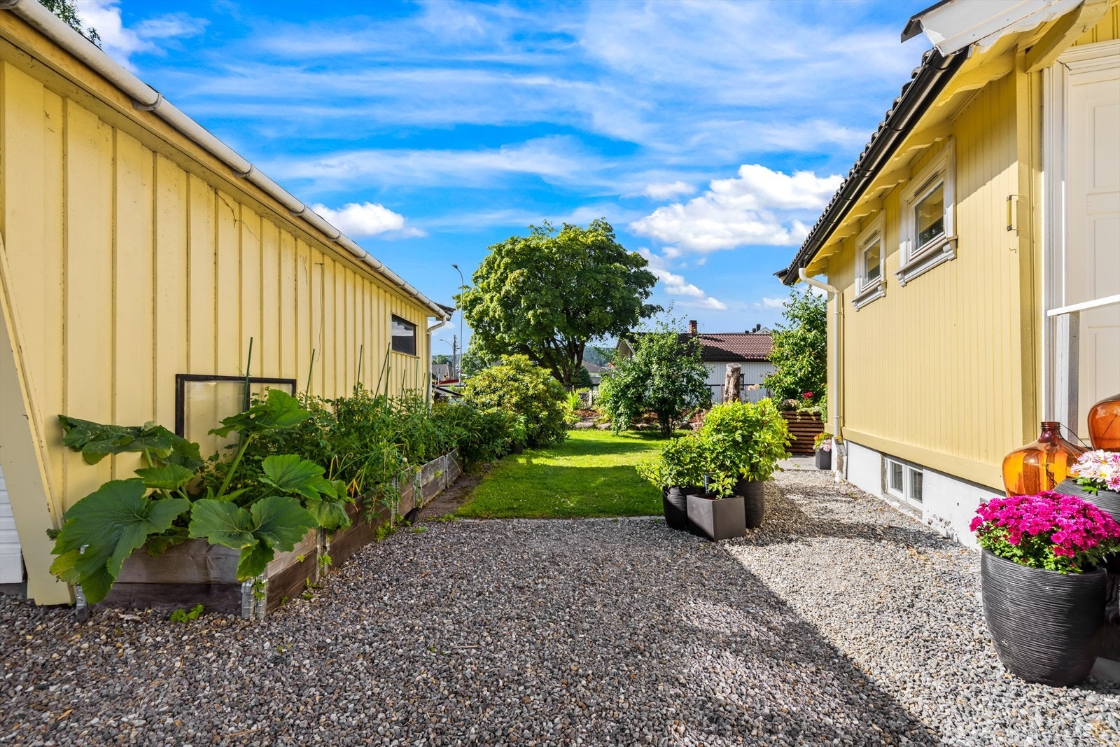 De gode solforholdene gjør at uteområdet kan nytes store deler av dagen og langt utover sesongen. Galleribilde